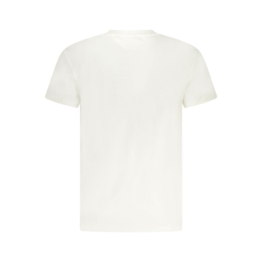 T-Shirt by Tommy Hilfiger for men in cotton white & print showcases a dramatic silhouette, elegantly detailed with a dramatic and for a truly dramatic finish.