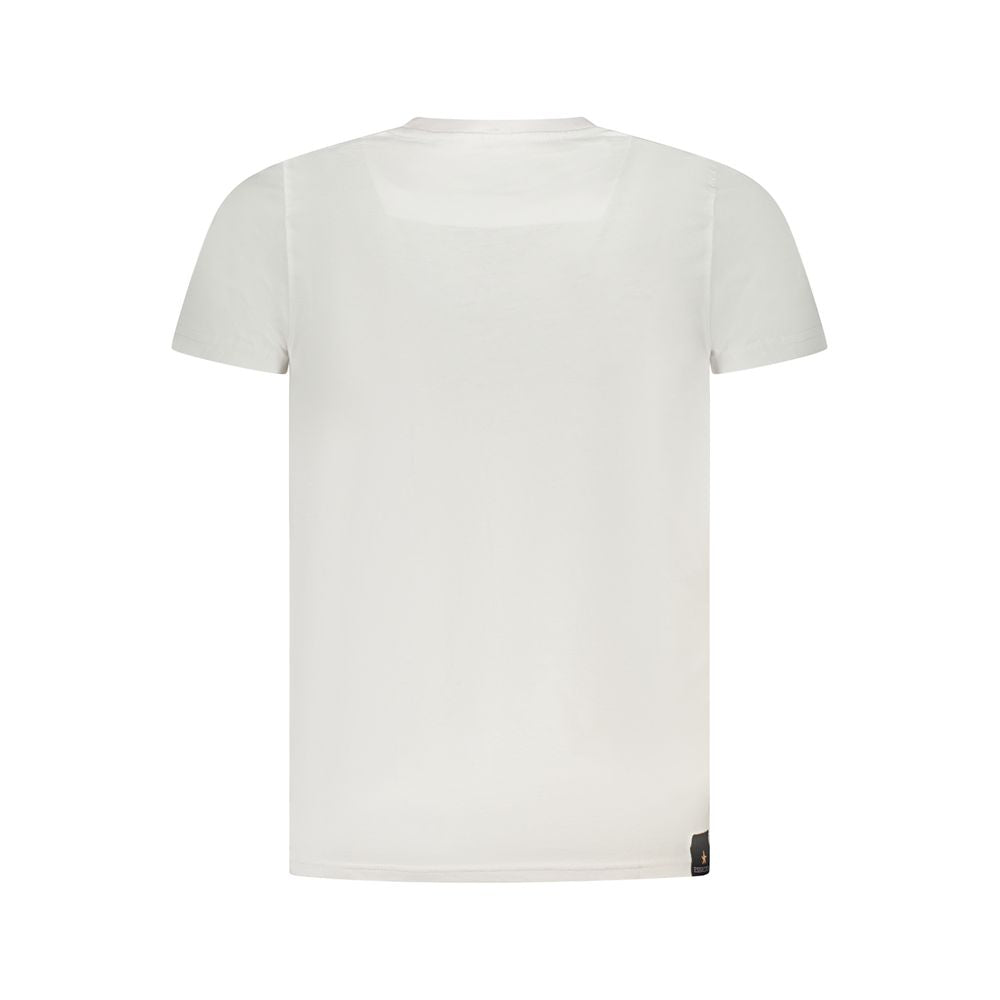 T-Shirt by Accademia Militare for men in cotton white & print showcases a dramatic silhouette, elegantly detailed with a dramatic and for a truly dramatic finish.