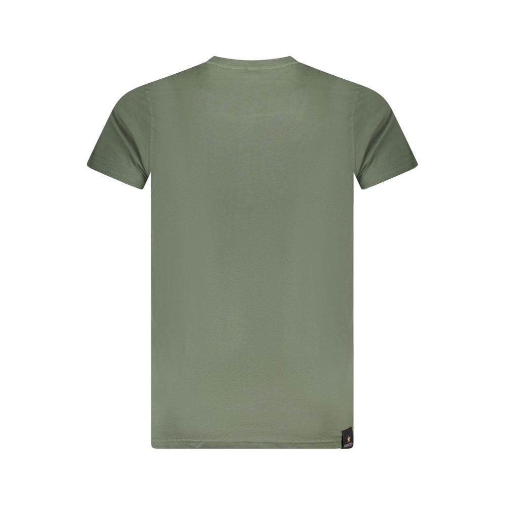 T-Shirt by Accademia Militare for men in cotton green, signature & print features an on trend silhouette, perfectly showcasing a on trend and crew neckline for an elevated aesthetic.