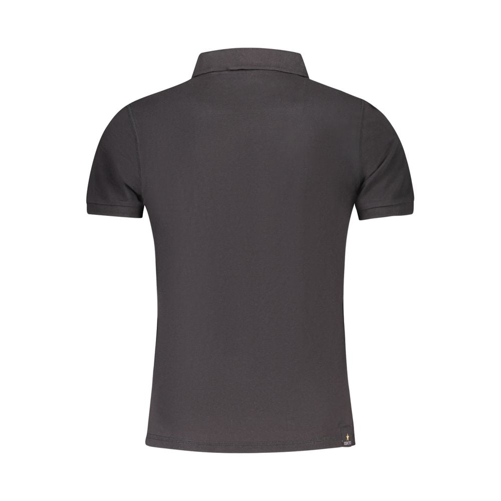 Polo Shirt by Accademia Militare for men in cotton black & print showcases a sharp silhouette, detailed with a refined and sharp for a sophisticated finish.