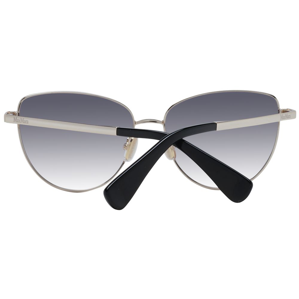 Max Mara Butterfly Gradient Medium-Tint Metal Sunglasses - Gold