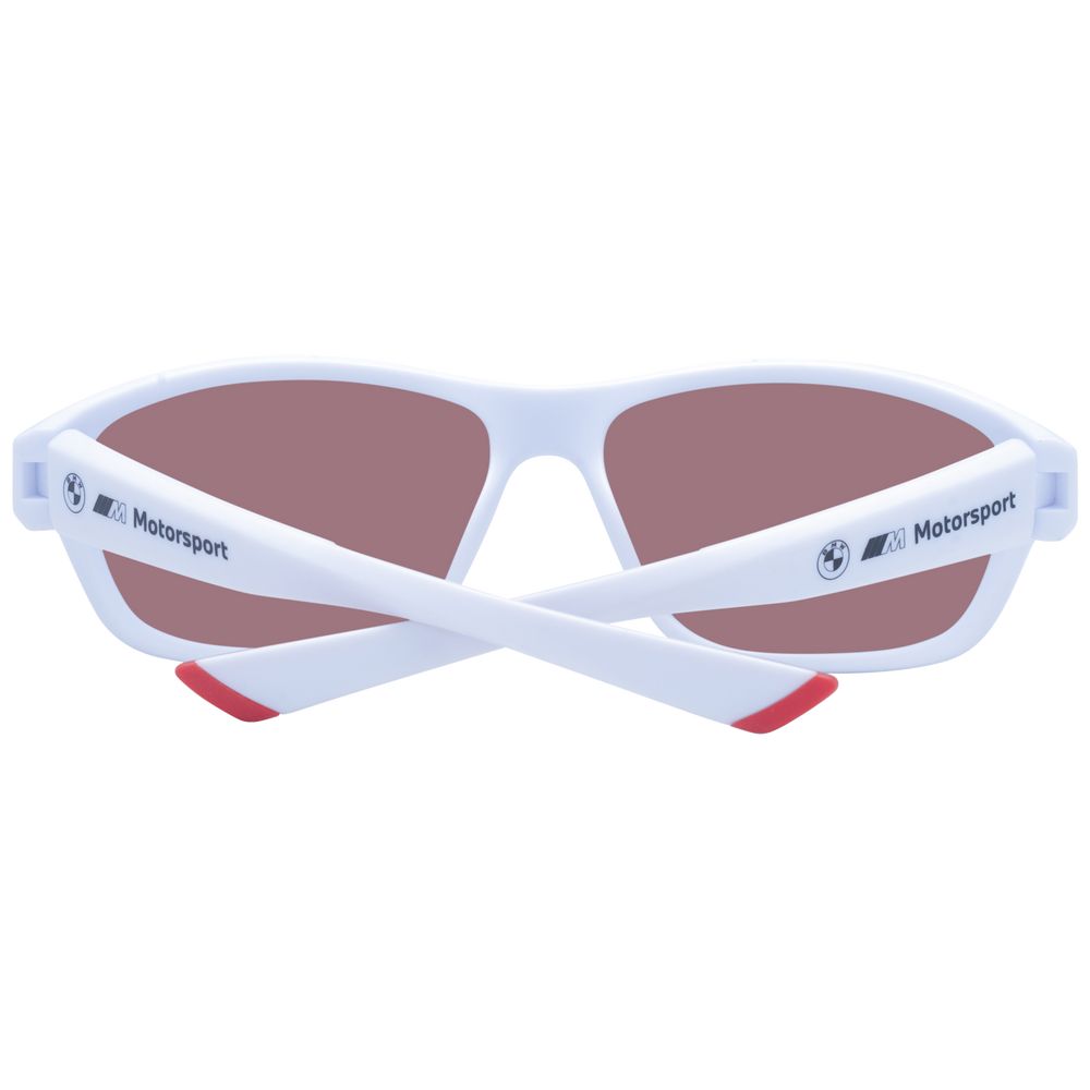BMW Motorsport Sport Mirrored Dark-Tint Plastic Sunglasses - White