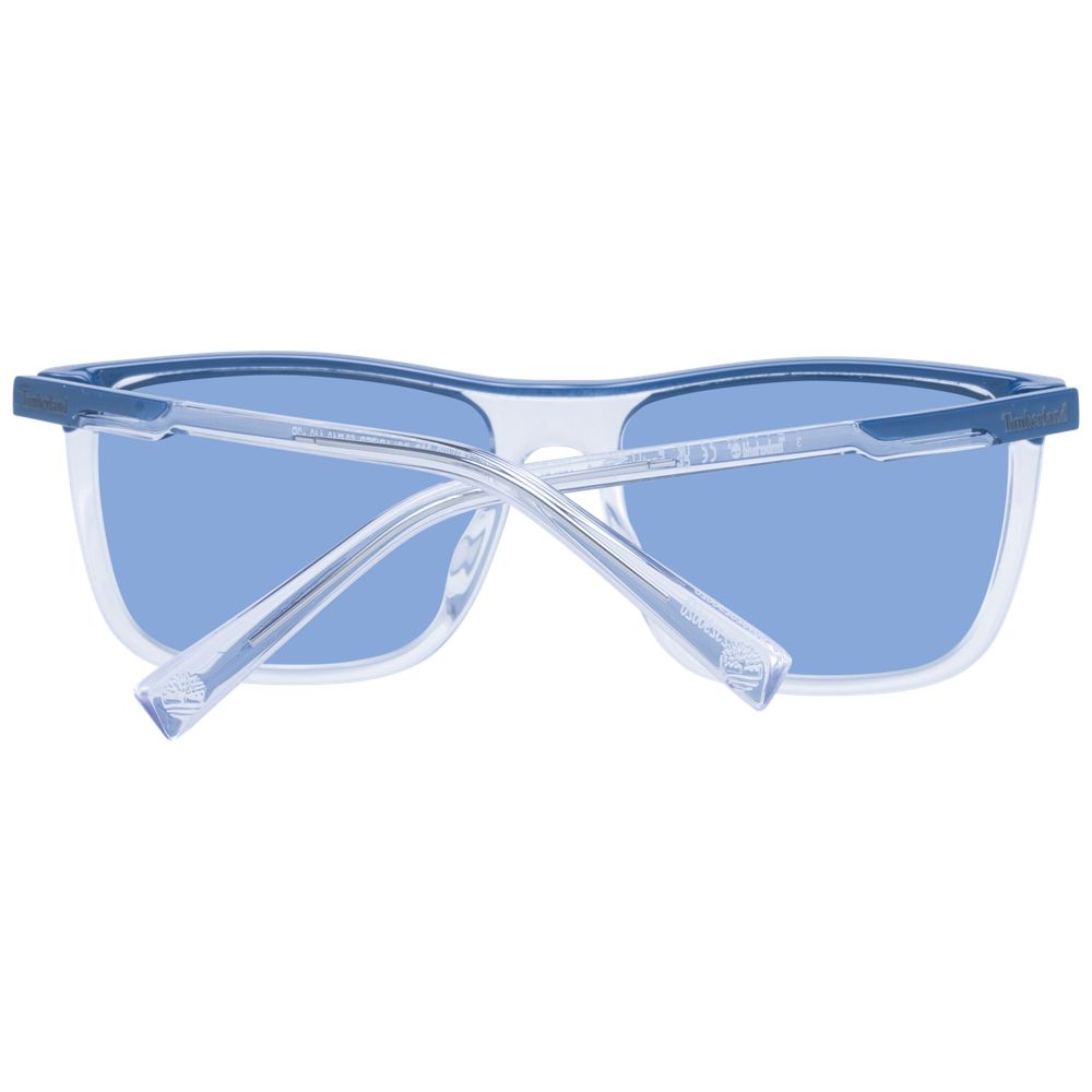 Sunglasses by Timberland for men in plastic and white featuring an opulent full-rim square frame design with a sophisticated white coloured frame finish and high-performance polarized category-2-medium-tint lens.
