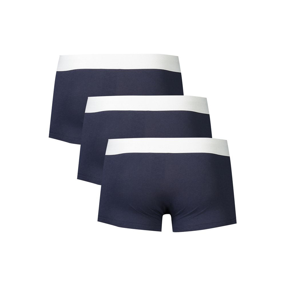 Underwear Boxer Shorts by Bikkembergs for men in cotton blue & print features an understated silhouette, perfectly capturing the understated essence of the Men's Cotton Underwear Boxer Shorts design.