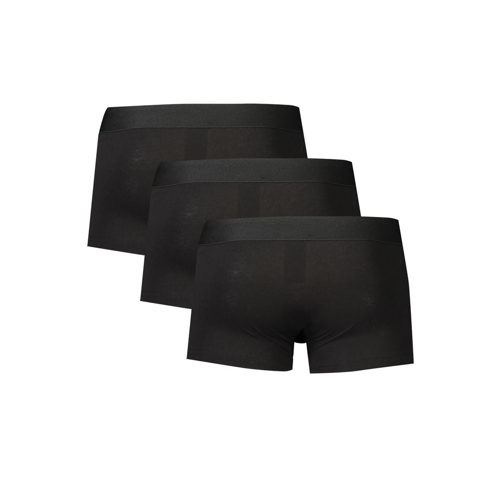 Underwear Boxer Shorts by Bikkembergs for men in cotton black & print, featuring a contoured Men's Cotton Underwear Boxer Shorts design with a contoured fit for ultimate comfort.