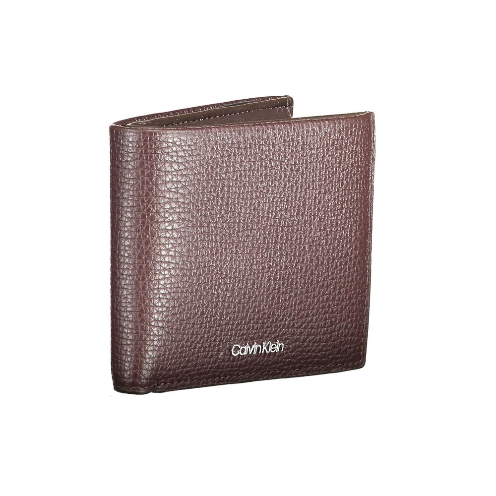 Calvin Klein Leather Cardholder Wallet - Brown
