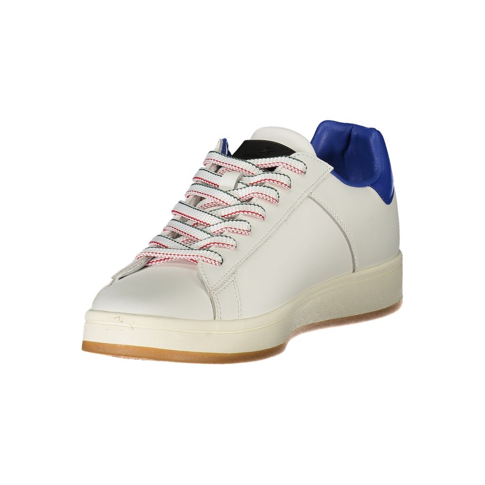 Esercito 1659 Men's Athletic Polyester Polyethylene Leather Sneakers - Blue White