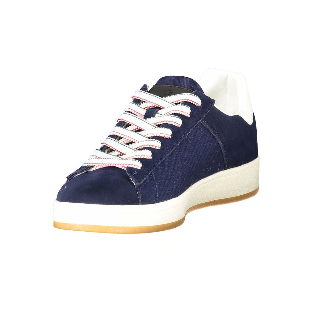 Esercito 1659 The Blend Men's Low-Top Polyester Polyethylene Leather Sneakers - Blue