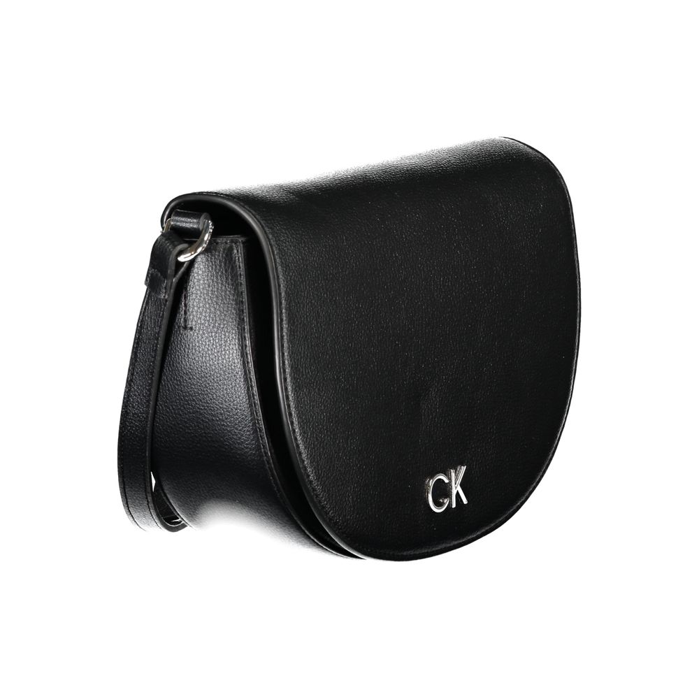 Calvin Klein Black Small Faux Leather Crossbody Handbag
