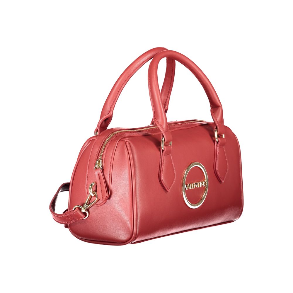 Handbag by Mario Valentino for women in polyethylene red & signature features a ornamental silhouette, showcasing a secure zipper, ample internal-pockets, and ornamental shoulder-strap, adjustable-strap & handle for a sophisticated look.