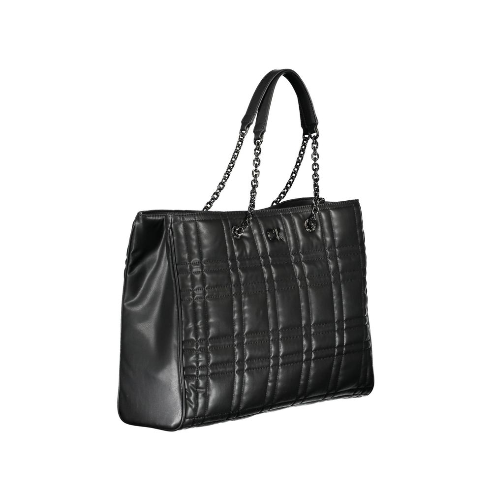 Calvin Klein Black Polyester Quilted Leather Effect Shoulder Handbag