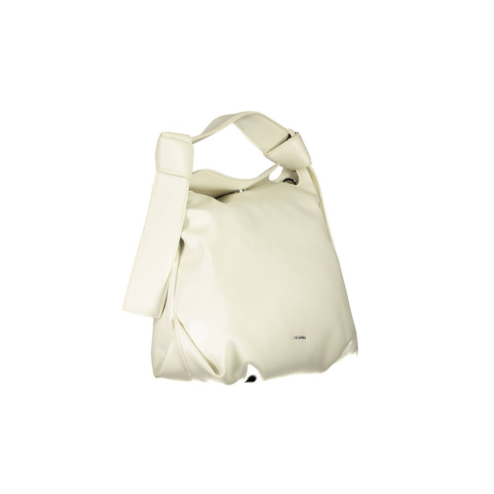 Calvin Klein Beige Polyester Leather Effect Handbag