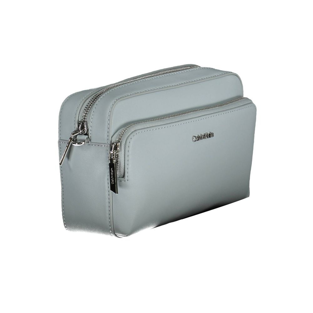 Calvin Klein Blue Leather Effect Polyester Crossbody Handbag