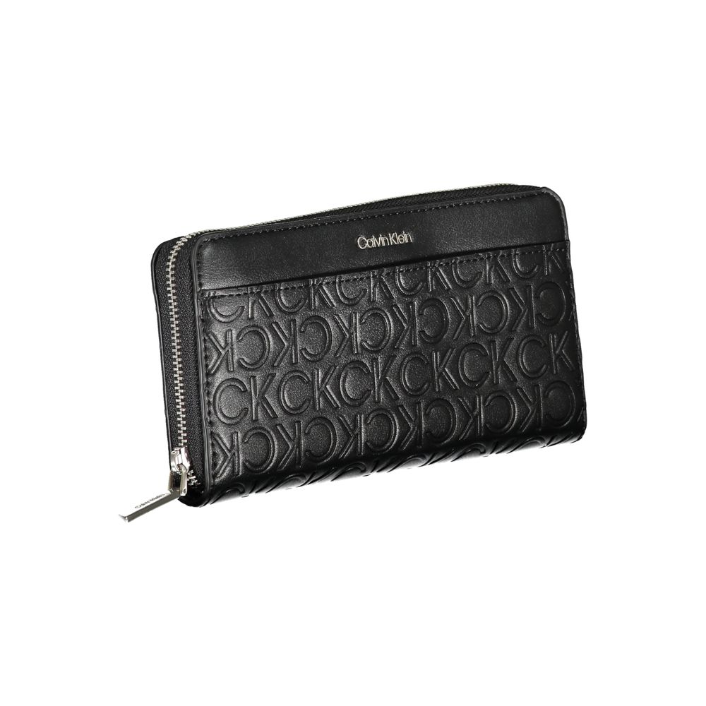 Cardholder Wallet by Calvin Klein for women in polyester black presents a architectural silhouette from the Polyester Cardholder Wallet collection, showcasing architectural card-organization rfid-protection coin-purse for a architectural finish.