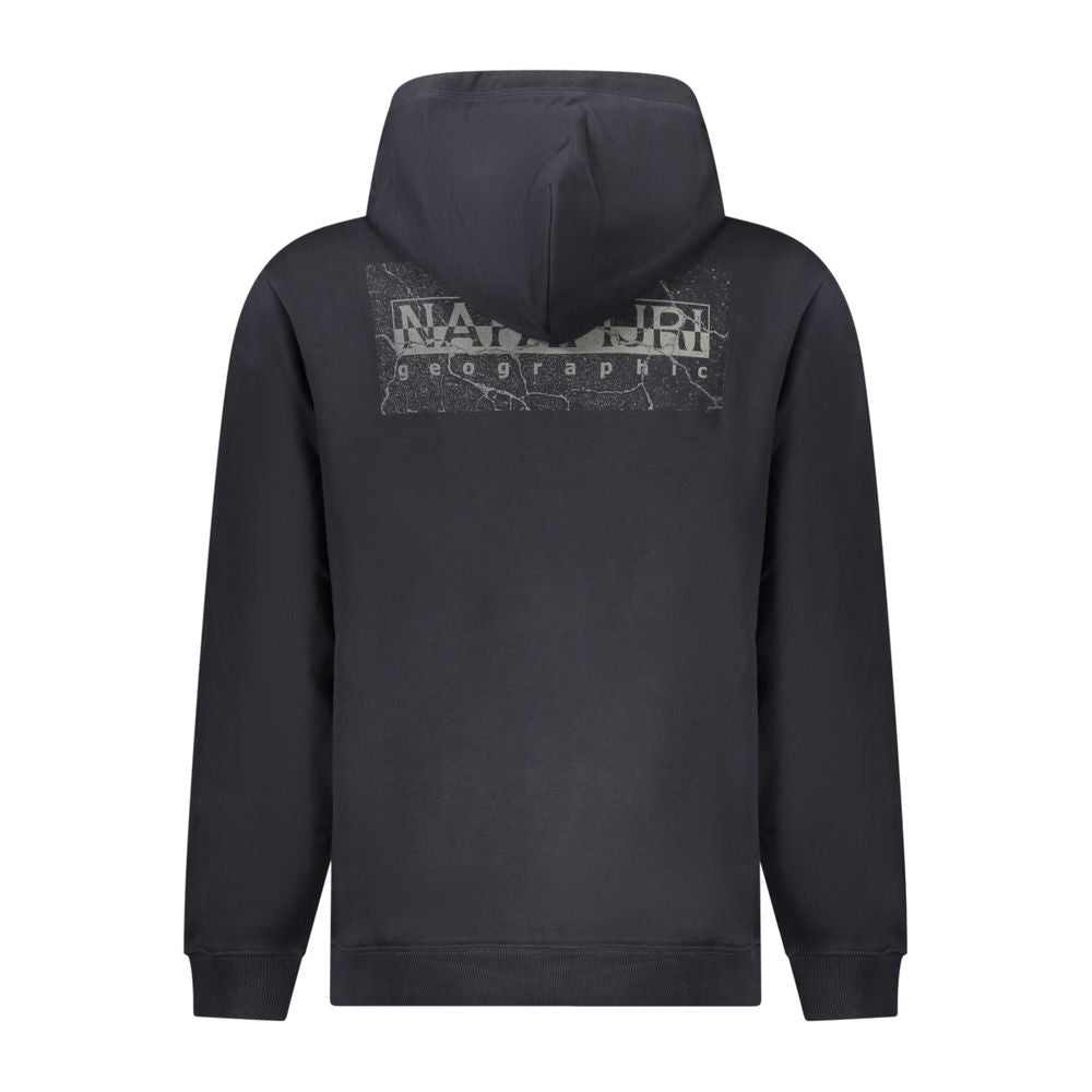 Hooded Sweatshirt Hoodie by Napapijri for men in cotton black & print features an avant-garde silhouette, showcasing a sophisticated and detail for a truly avant-garde finish.