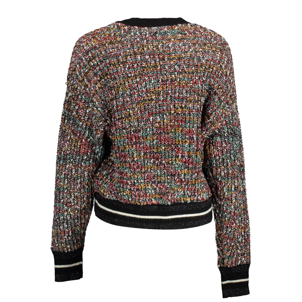 Desigual Women's Round Neck Polyester Sweater - Black