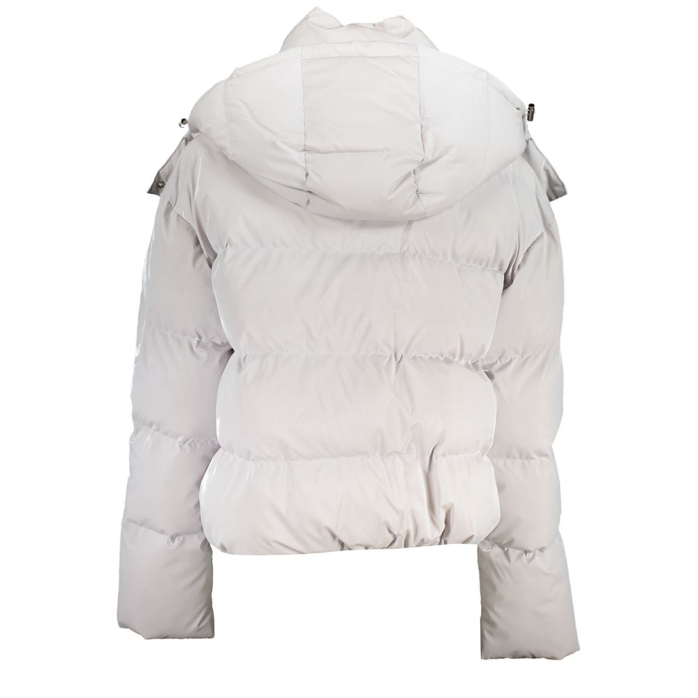 Patrizia Pepe Women's Polyethylene Hooded Jacket - White
