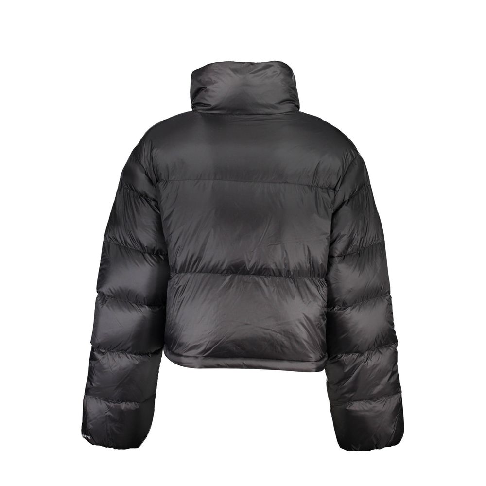 Jacket by Calvin Klein for women in polyamide black & print features an utilitarian silhouette with a refined , showcasing sophisticated pockets for an utilitarian aesthetic.