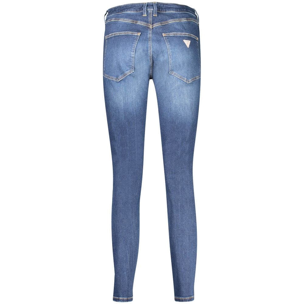 Jeans by Guess Jeans for women in stretch denim cotton blue features a refined silhouette with a refined skinny, defined by a and a refined long for a refined finish.