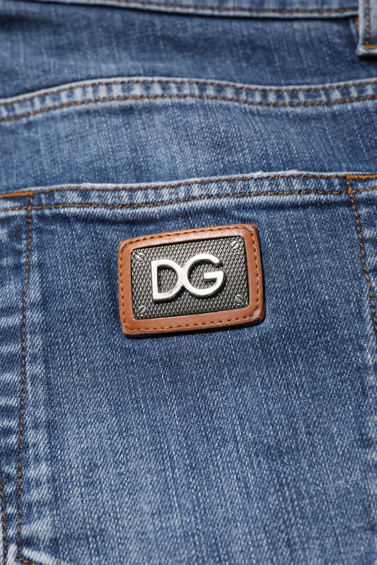 Dolce & Gabbana Men's Regular Fit Stretch Denim Cotton Jeans - Blue