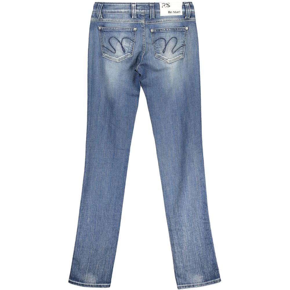 RE-START Blue Cotton Jeans & Pant