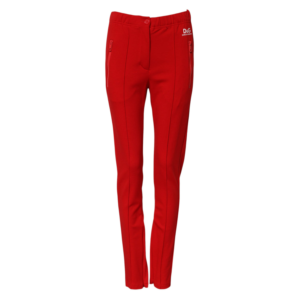 Dolce & Gabbana Women's Slim Mid Rise Stretch Viscose & Nylon Jeans - Red Print