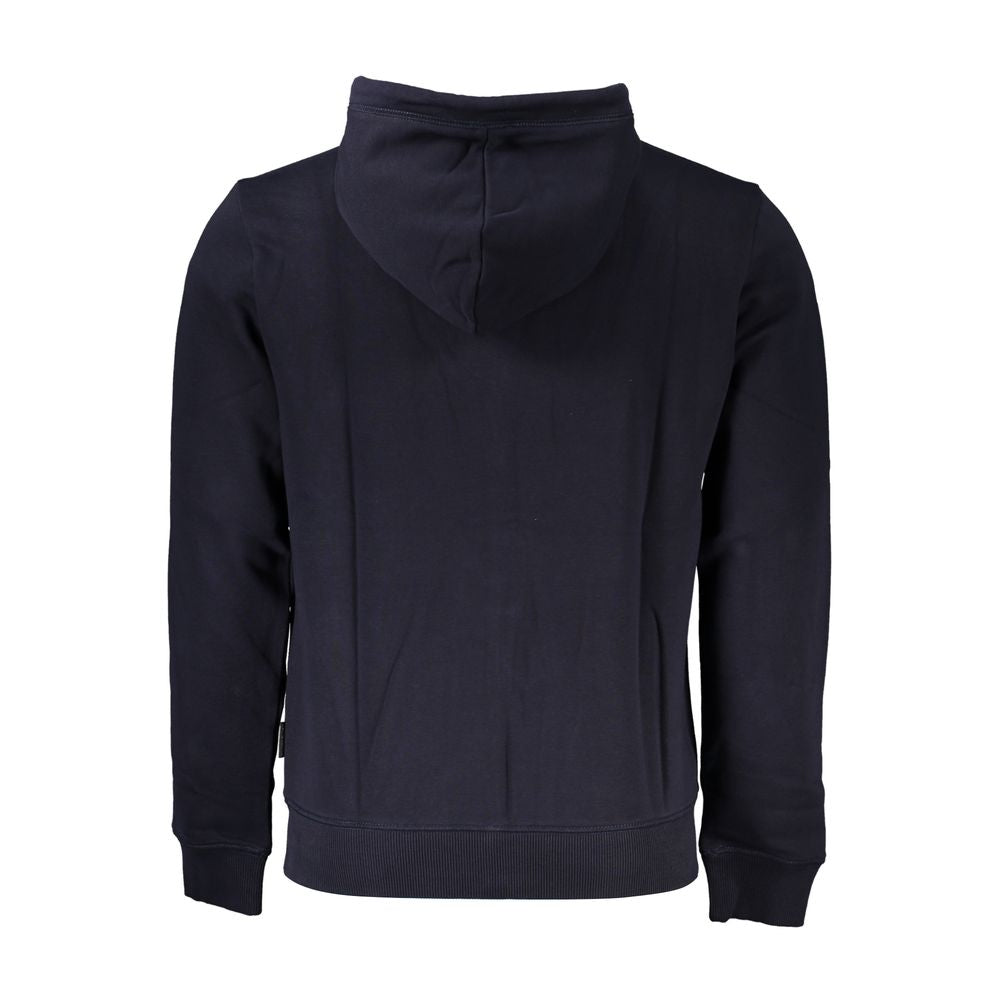 Napapijri Men's Cotton Hooded Sweater - Blue