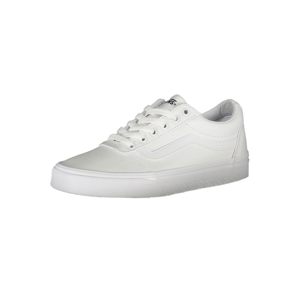 Sneakers by Vans for women in polyester white presents a sumptuous silhouette as Women's Fashion Polyester Sneakers, expertly defined by a sumptuous fashion style for a sumptuous, high-fashion look.