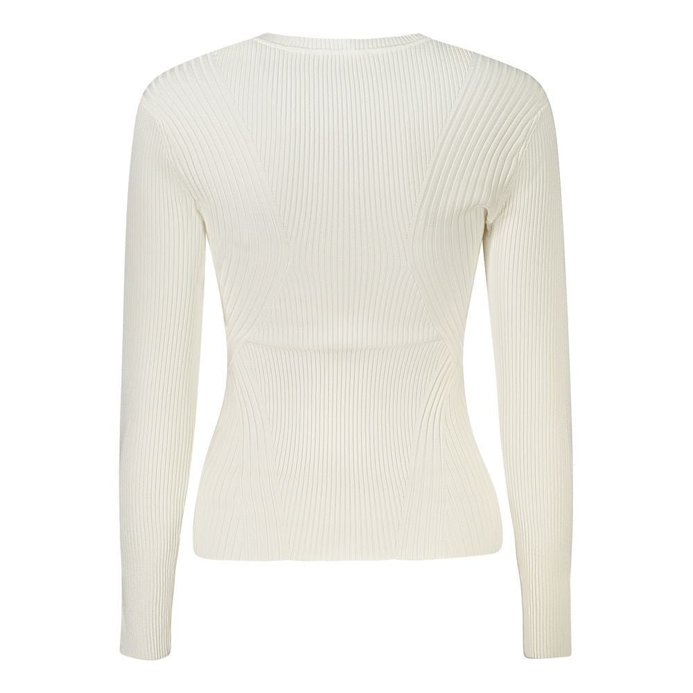 Sweatshirt by Guess Jeans for women in viscose white features an exquisite silhouette, showcasing and details for a exquisite look.