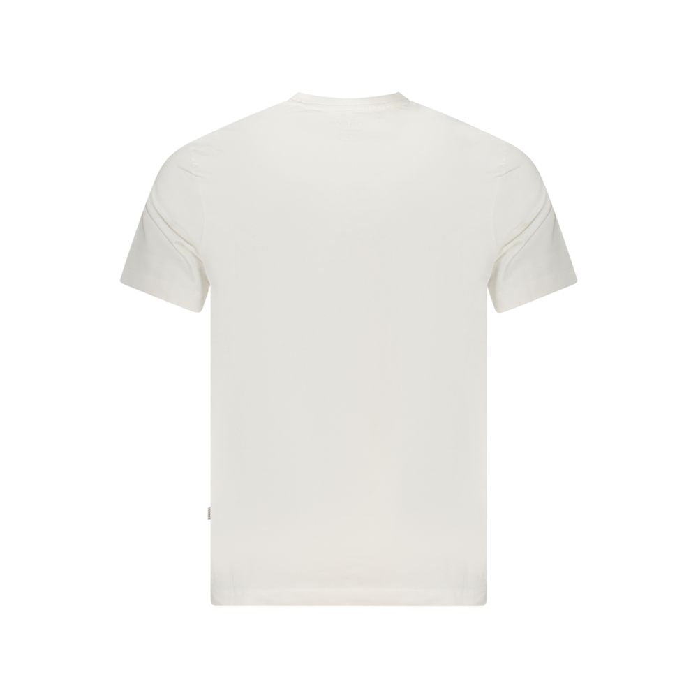 T-Shirt by Guess Jeans for men in organic cotton white & print showcases a fashionable silhouette, elegantly detailed with a fashionable and for a sophisticated, high-fashion look.