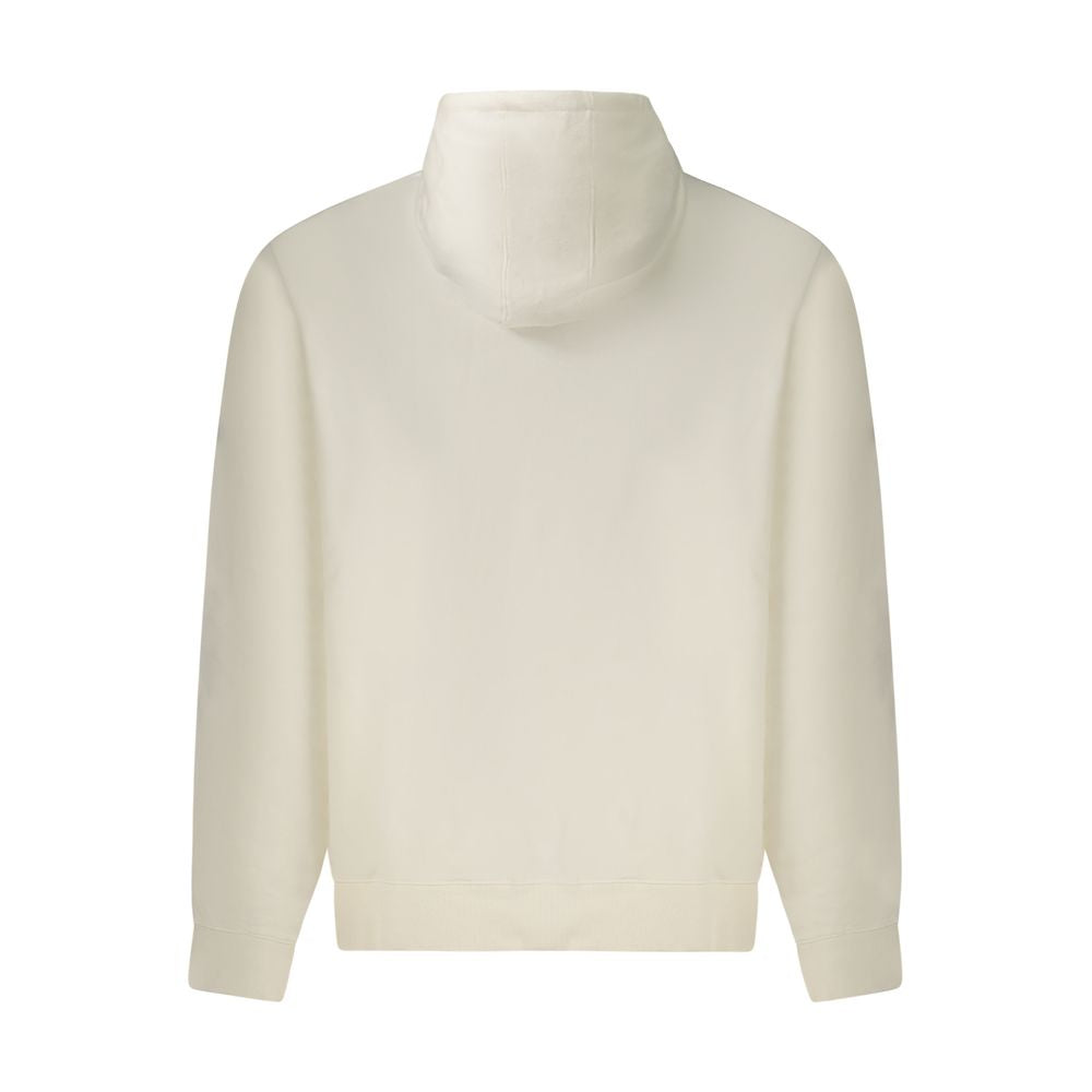 Hooded Sweatshirt Hoodie by Guess Jeans for men in organic cotton white & print features a slouchy chic silhouette, detailed with a slouchy chic and a signature for an elevated aesthetic.