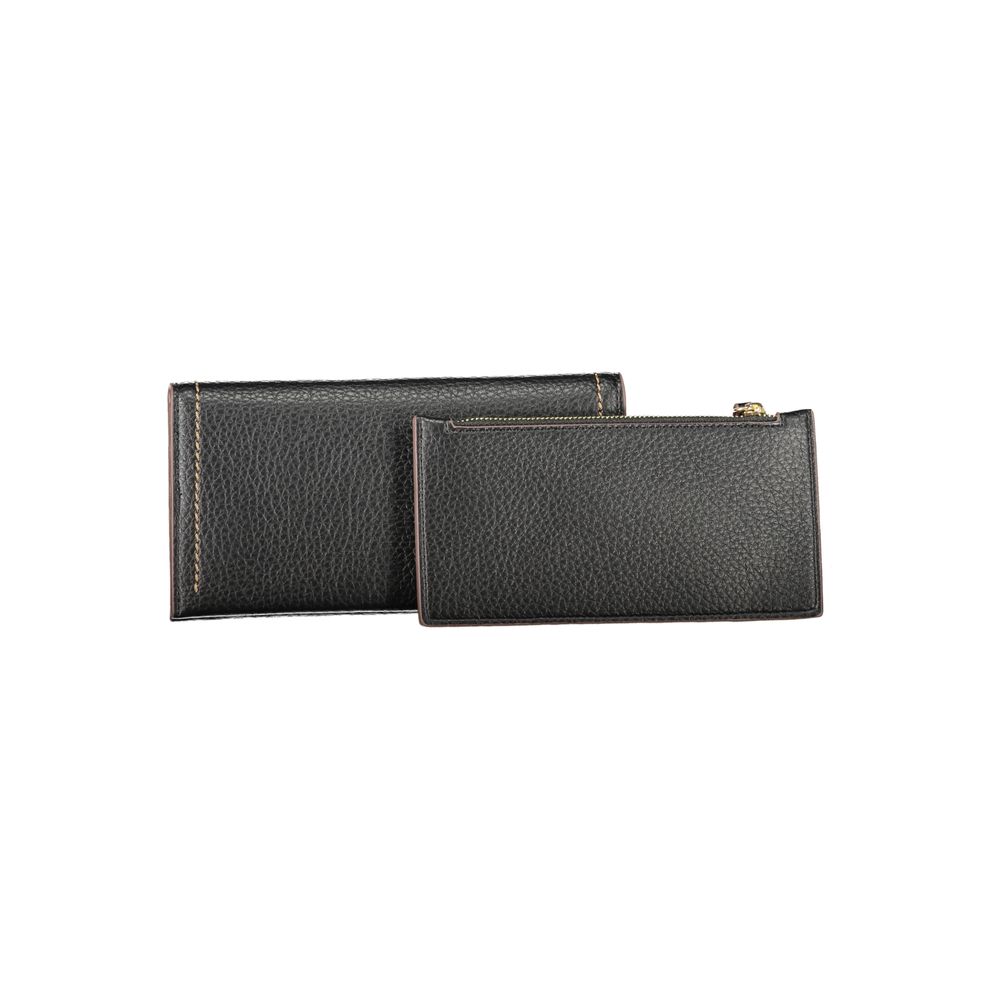 Cardholder Wallet by Mario Valentino for women in polyethylene black presents a architectural silhouette from the Polyethylene Cardholder Wallet collection, showcasing architectural card-organization coin-purse for a architectural finish.