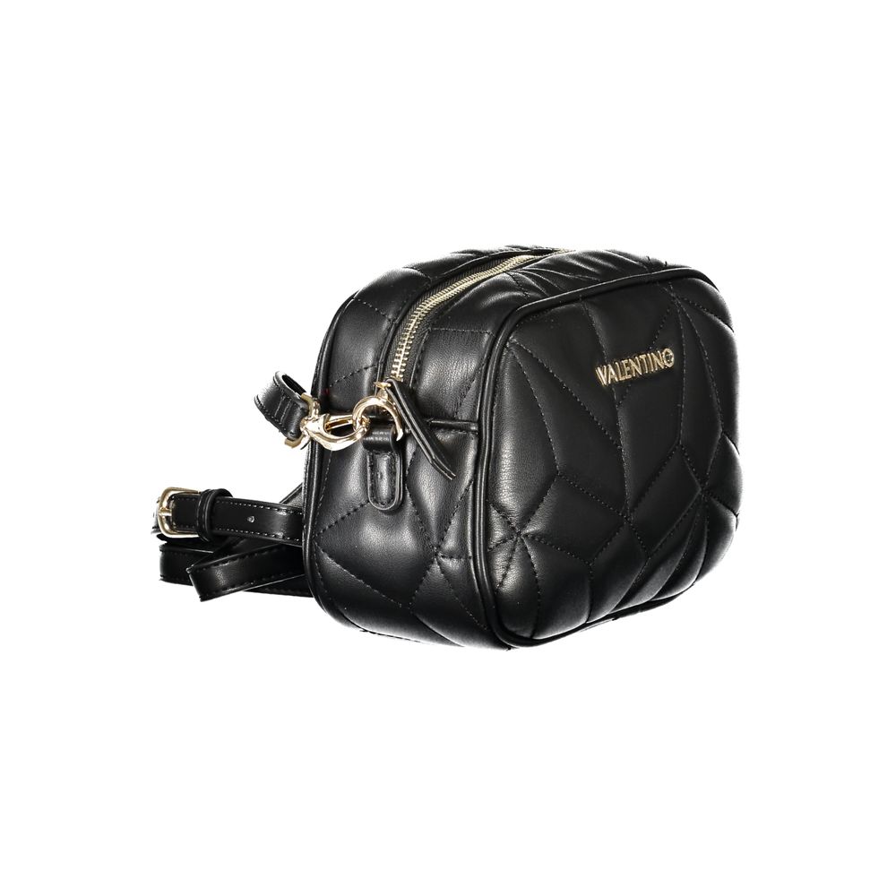 Shoulder Handbag by Mario Valentino for women in polyethylene black features a refined silhouette, showcasing a secure zipper, organized internal-pockets, and versatile shoulder-strap & adjustable-strap for a refined finish.