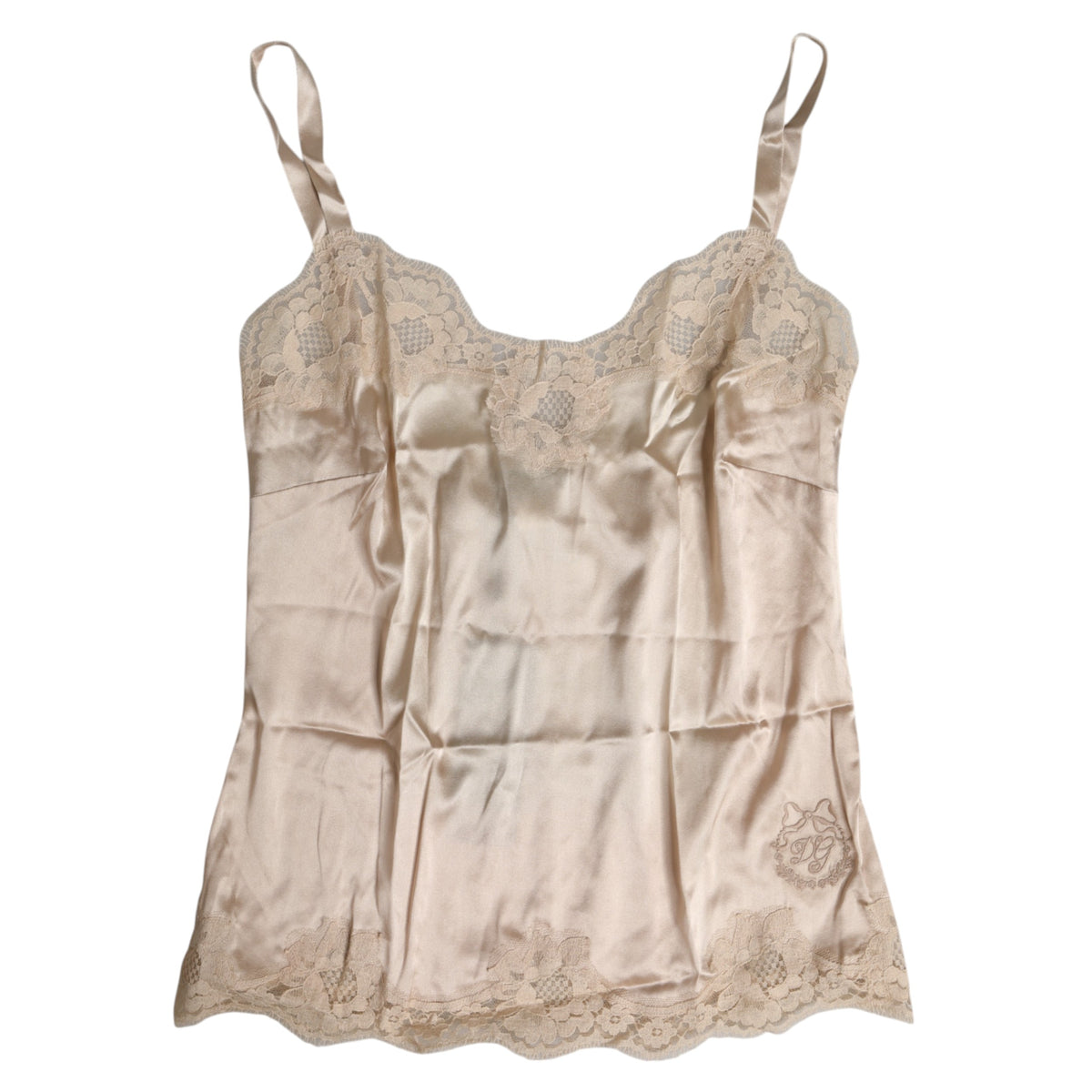 Dolce & Gabbana Women's Cotton Silk Satin & Lace Lingerie - Beige