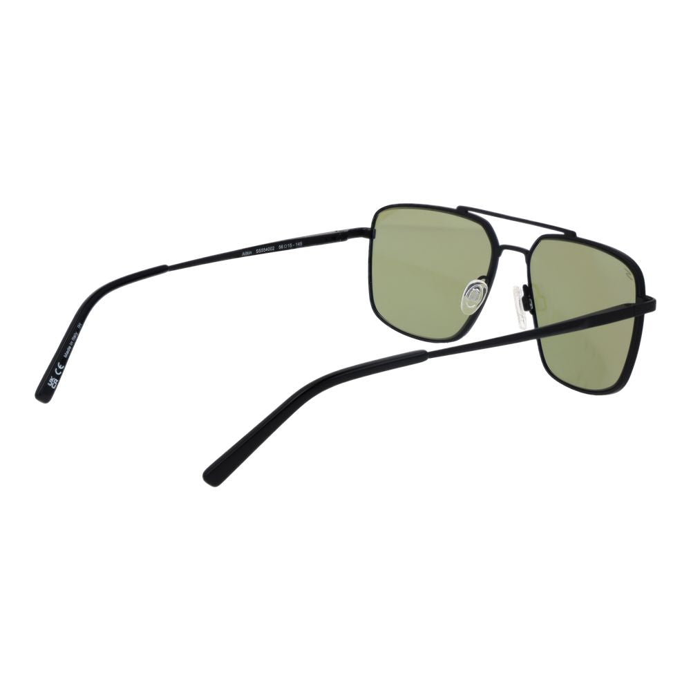 Serengeti Aviator Photochromatic Polarized Medium-Tint Metal Sunglasses - Black