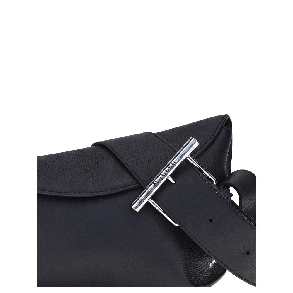 Alexander McQueen Black T-Bar Sling Shoulder Bag