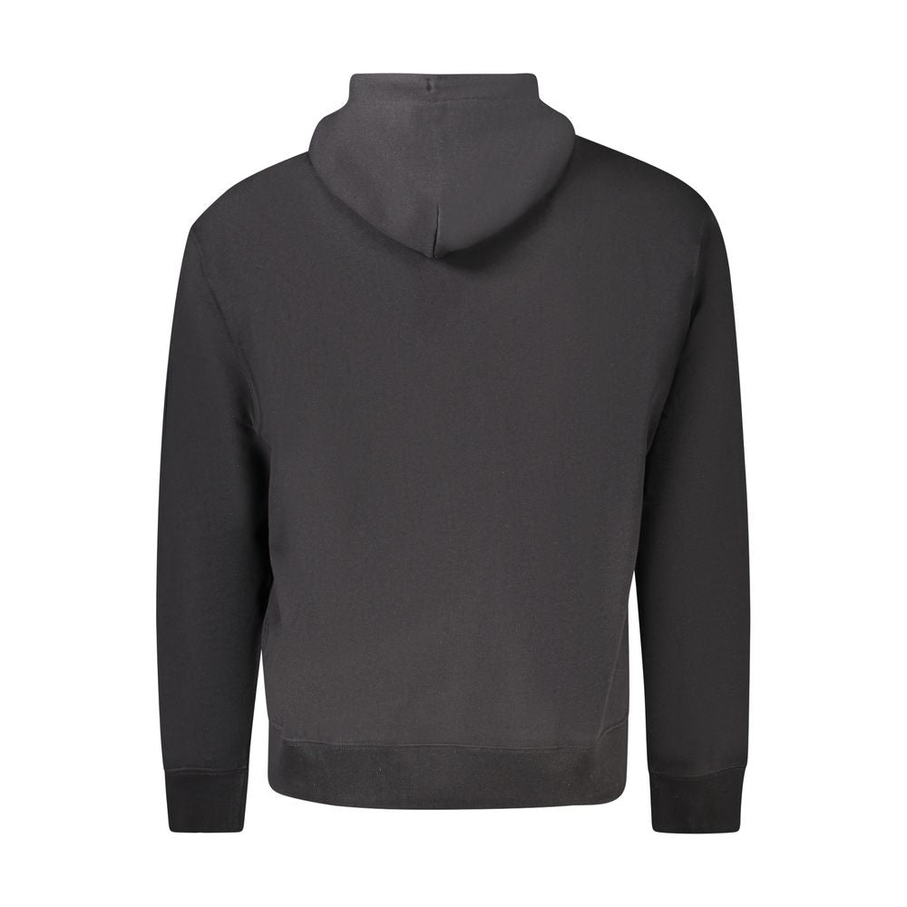 Hooded Sweatshirt Hoodie by Calvin Klein for men in cotton polyester black features an avant-garde silhouette, showcasing a sophisticated and detail for a truly avant-garde finish.