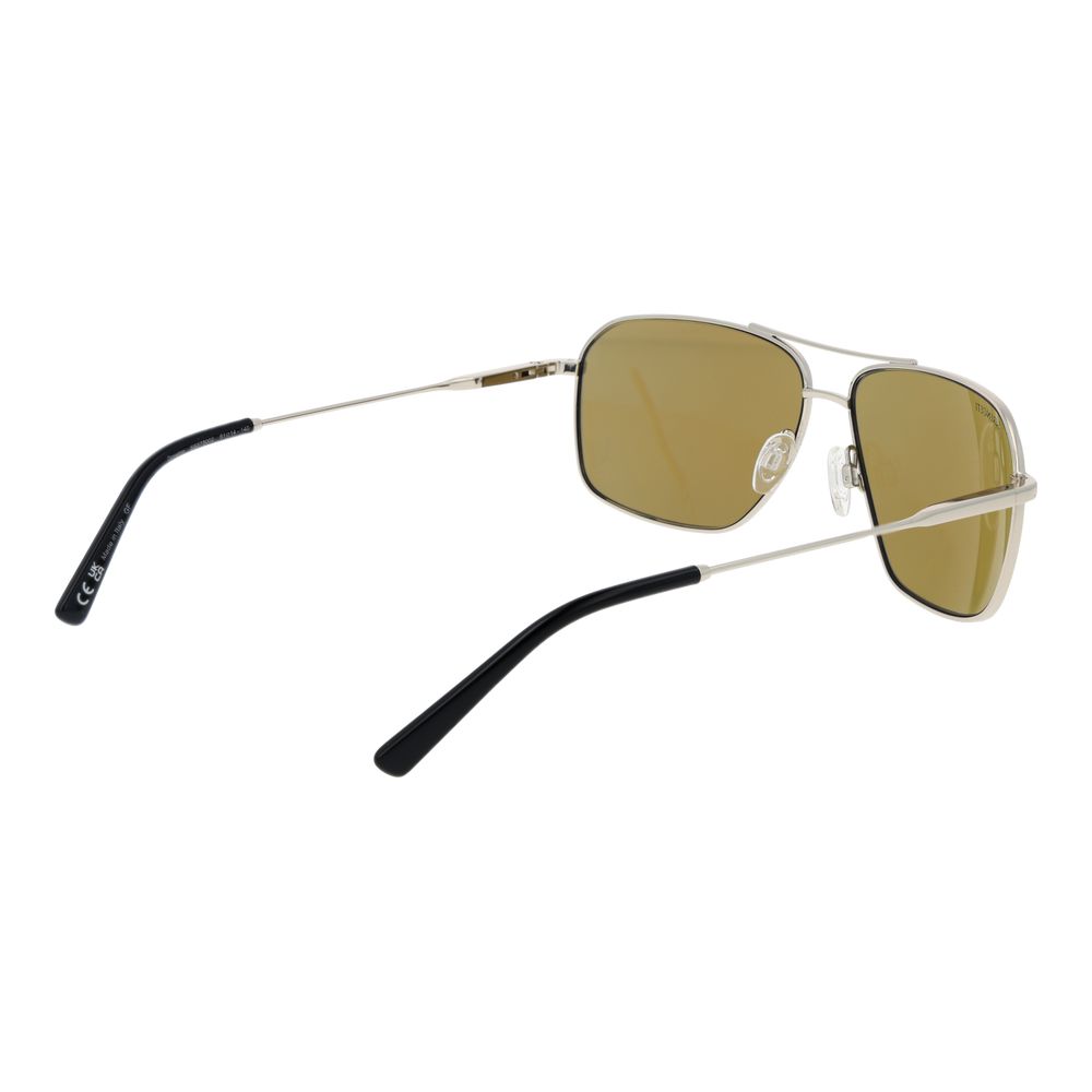 Serengeti Aviator Photochromatic Polarized Medium-Tint Metal Sunglasses - Silver