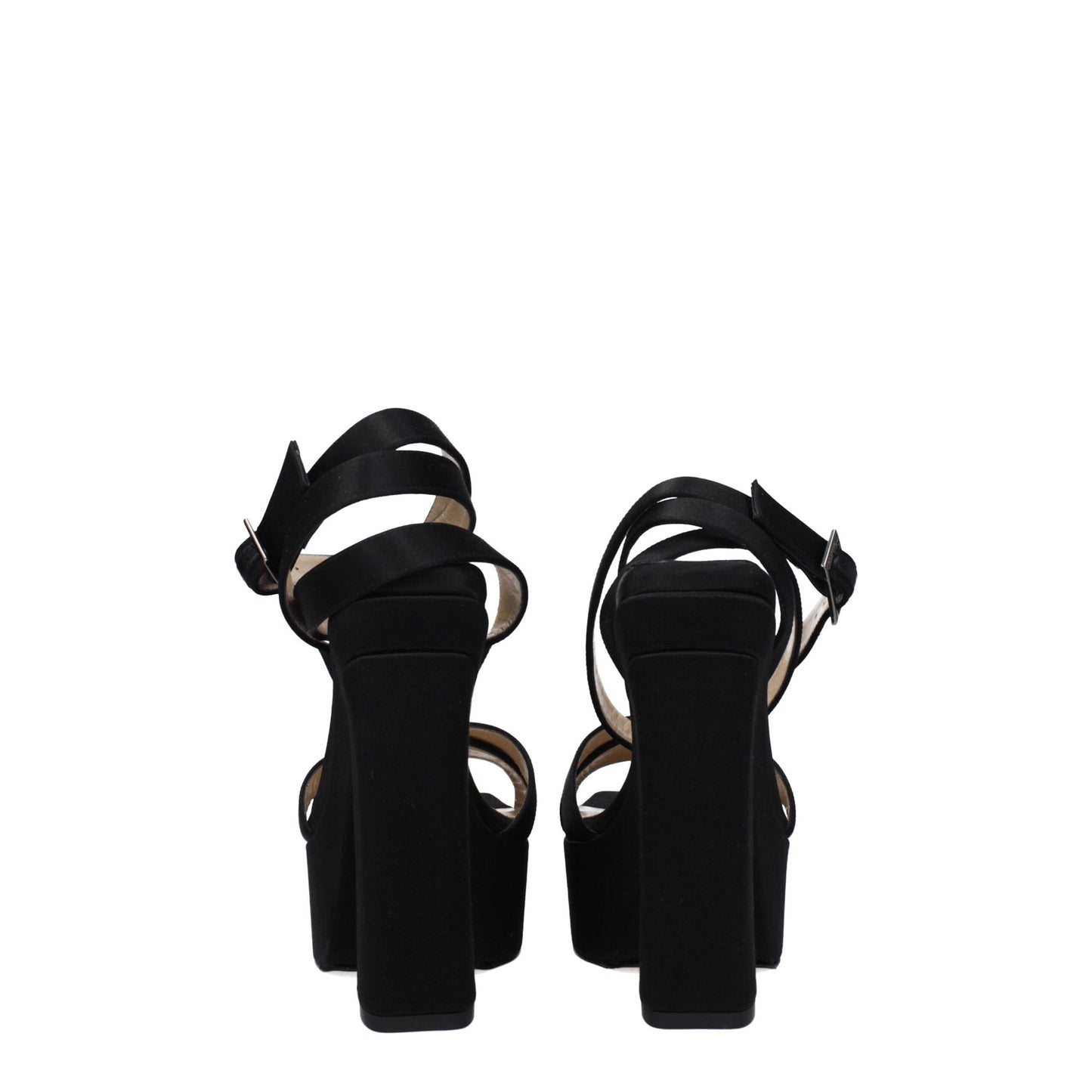 Jimmy Choo Black Satin Sandal