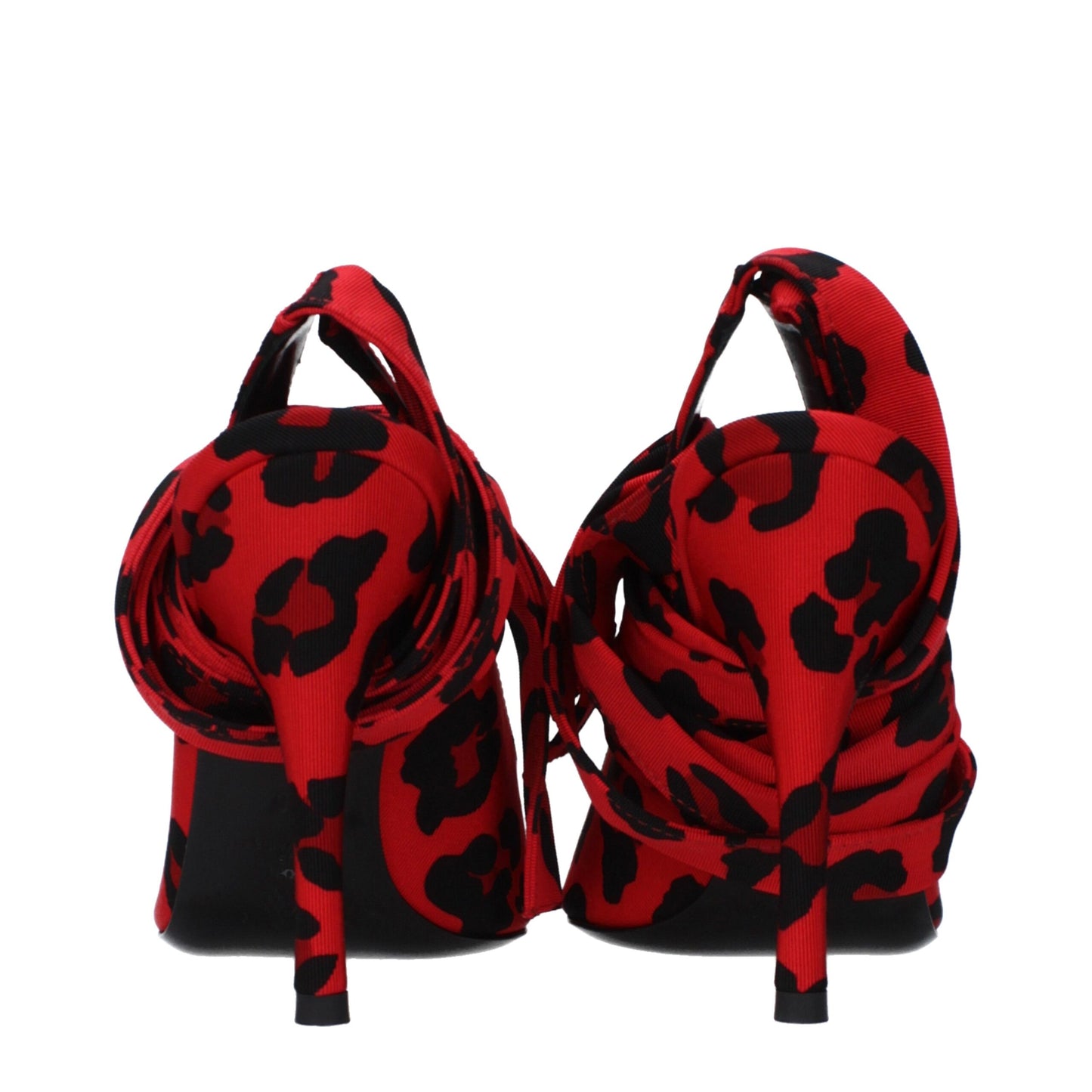 The Attico Red Fabric Sandal