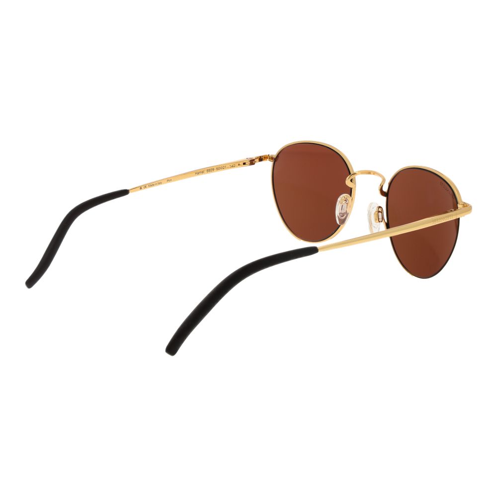 Serengeti Round Photochromatic Polarized Dark-Tint Metal Sunglasses - Gold