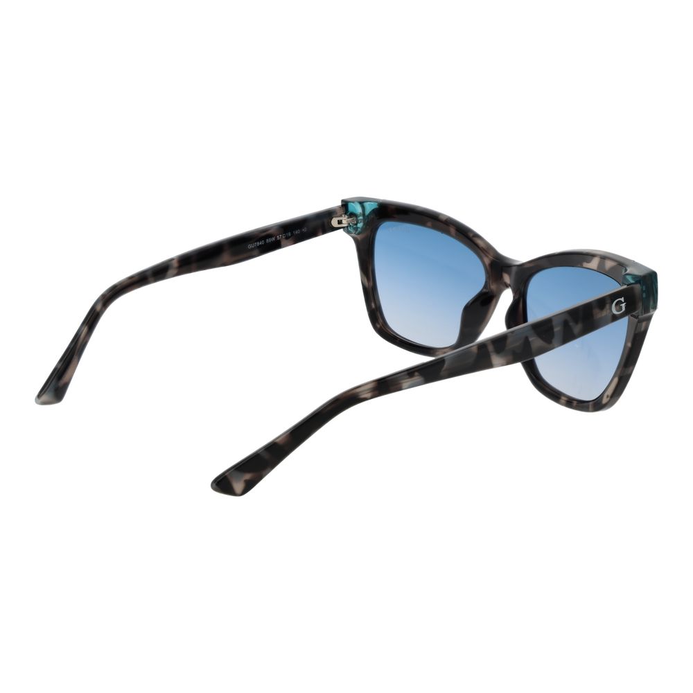 Sunglasses by Guess for women in multicolor features a contemporary silhouette, showcasing a contemporary full-rim cat-eye frame design in multicolor coloured frame with high-performance gradient category-2-medium-tint lens.