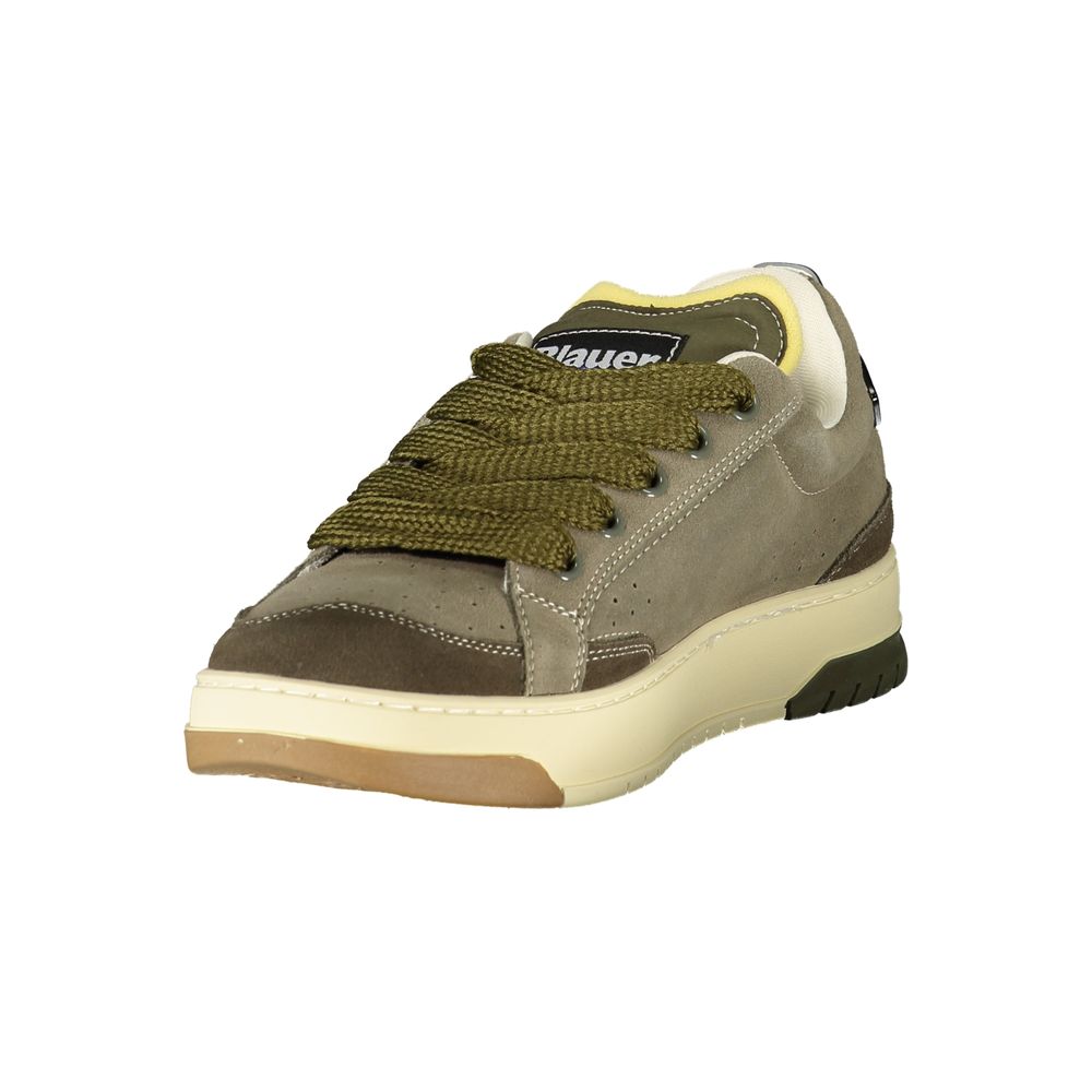 Sneakers by Blauer for men in polyester polyethylene leather green features an sumptuous design from the Men's Fashion Polyester Polyethylene Leather Sneakers collection, highlighting a sumptuous fashion style for a premium, high-fashion look.