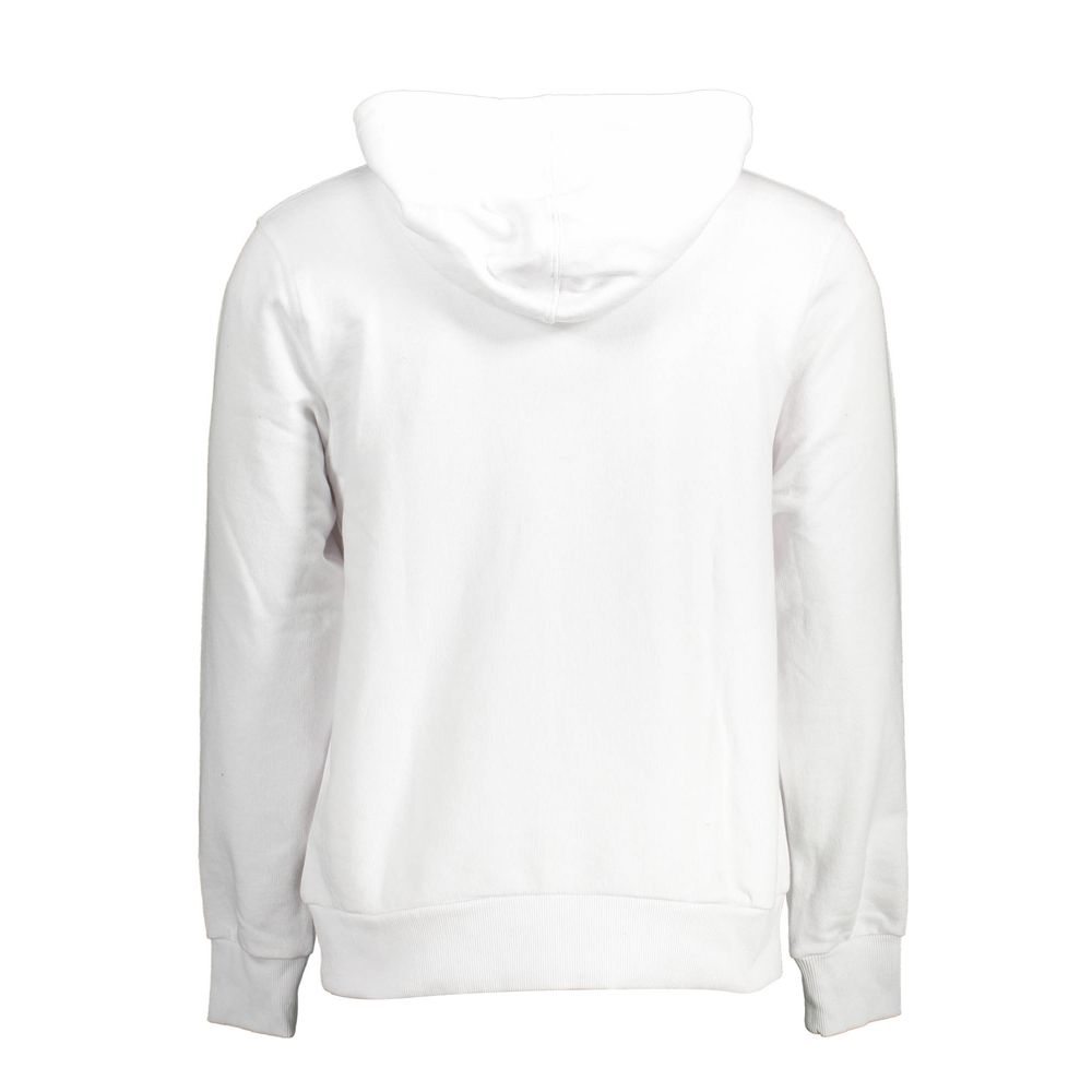 Cavalli Class Men's Cotton Hooded Sweatshirt Sweater - White