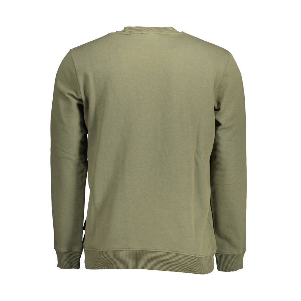 Napapijri Men's Round Neck Organic Cotton Sweatshirt Sweater - Green