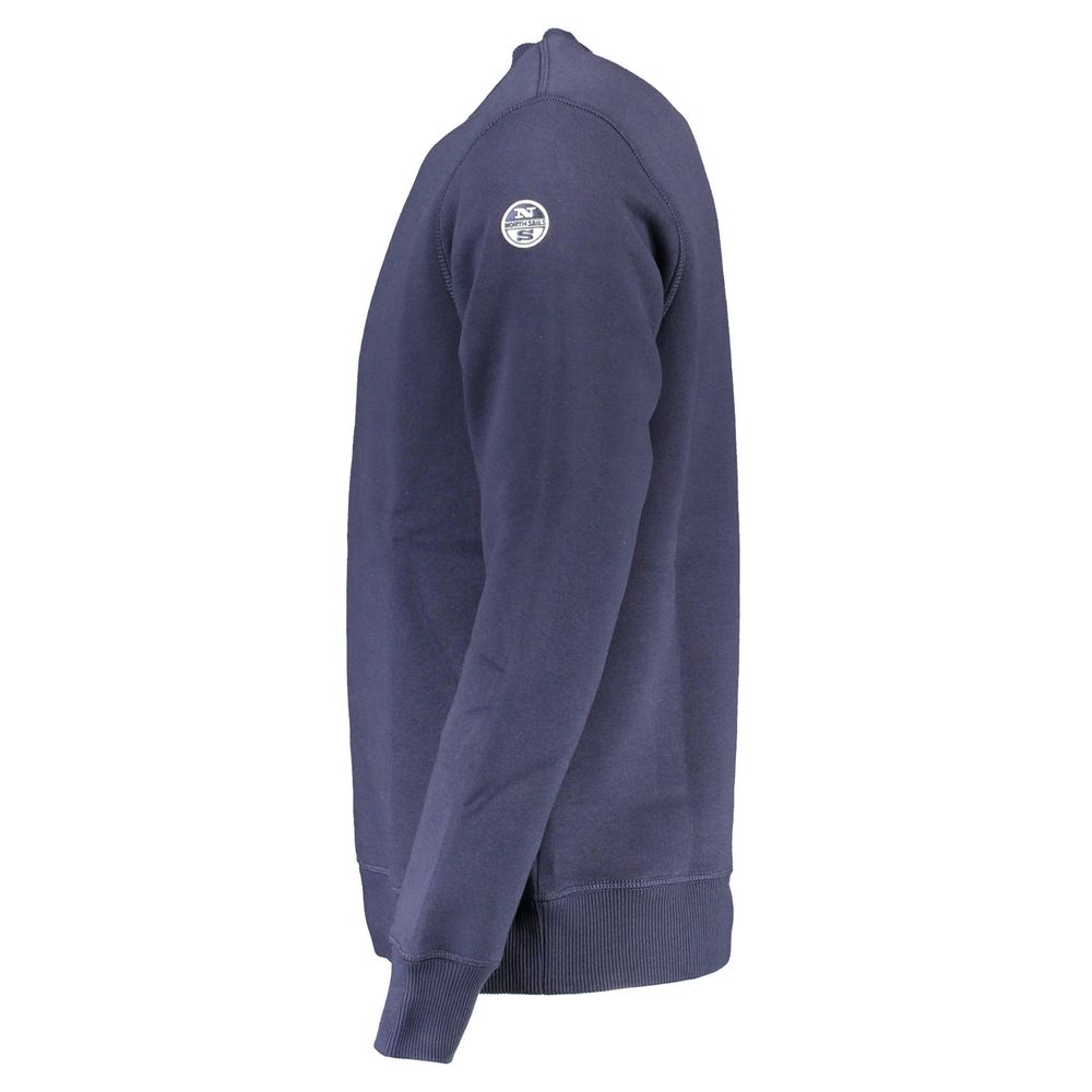 North Sails Men's Round Neck Cotton Sweatshirt Sweater - Blue