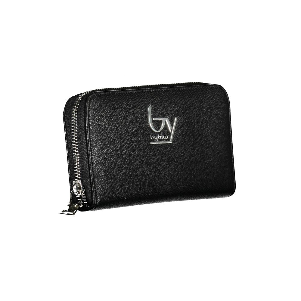 BYBLOS Black Faux Grained Leather Wallet