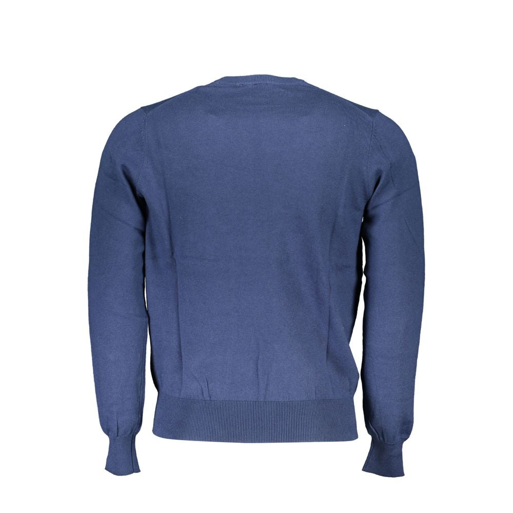 North Sails Men's Crew Neck Fabric Sweater - Blue