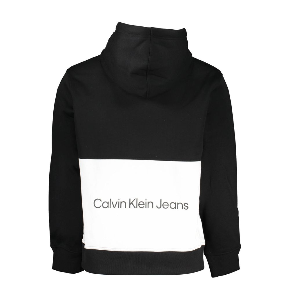 Hooded Sweatshirt Hoodie by Calvin Klein for men in polyester black & print features a edgy silhouette, detailed with a edgy and for a refined finish.