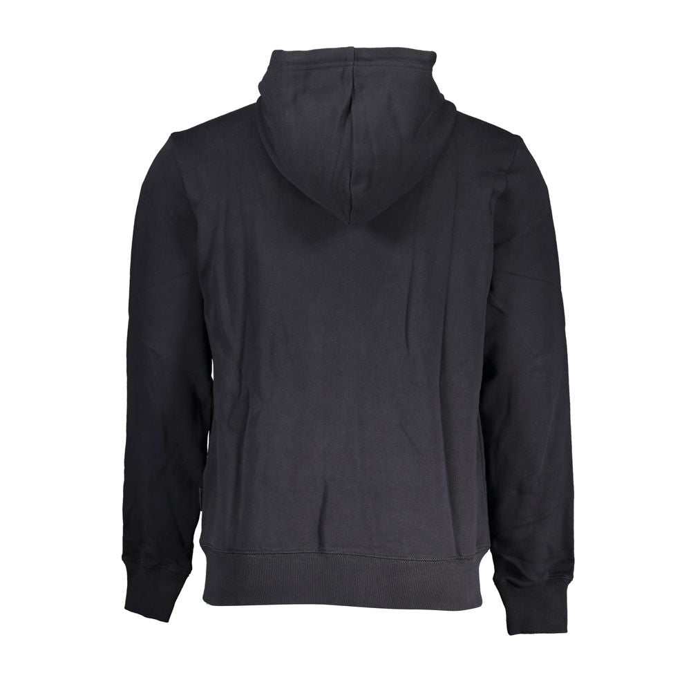 Hooded Sweatshirt Hoodie by Napapijri for men in cotton black features a slouchy chic silhouette, detailed with a slouchy chic and a signature hooded neckline for an elevated aesthetic.
